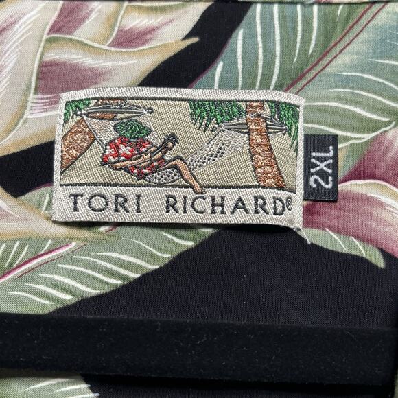 Vintage Tori Richard Hawaiian Shirt Mens 2XL Tropical Rayon Mother Pearl USA EUC - Picture 3 of 14